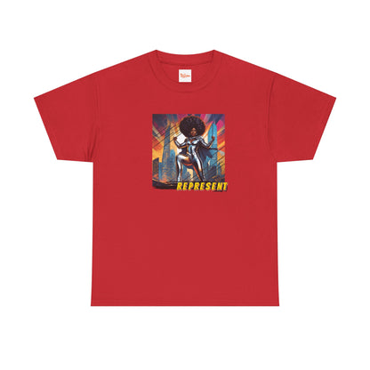 Represent in Silver - Superhero Graphic Unisex Tee