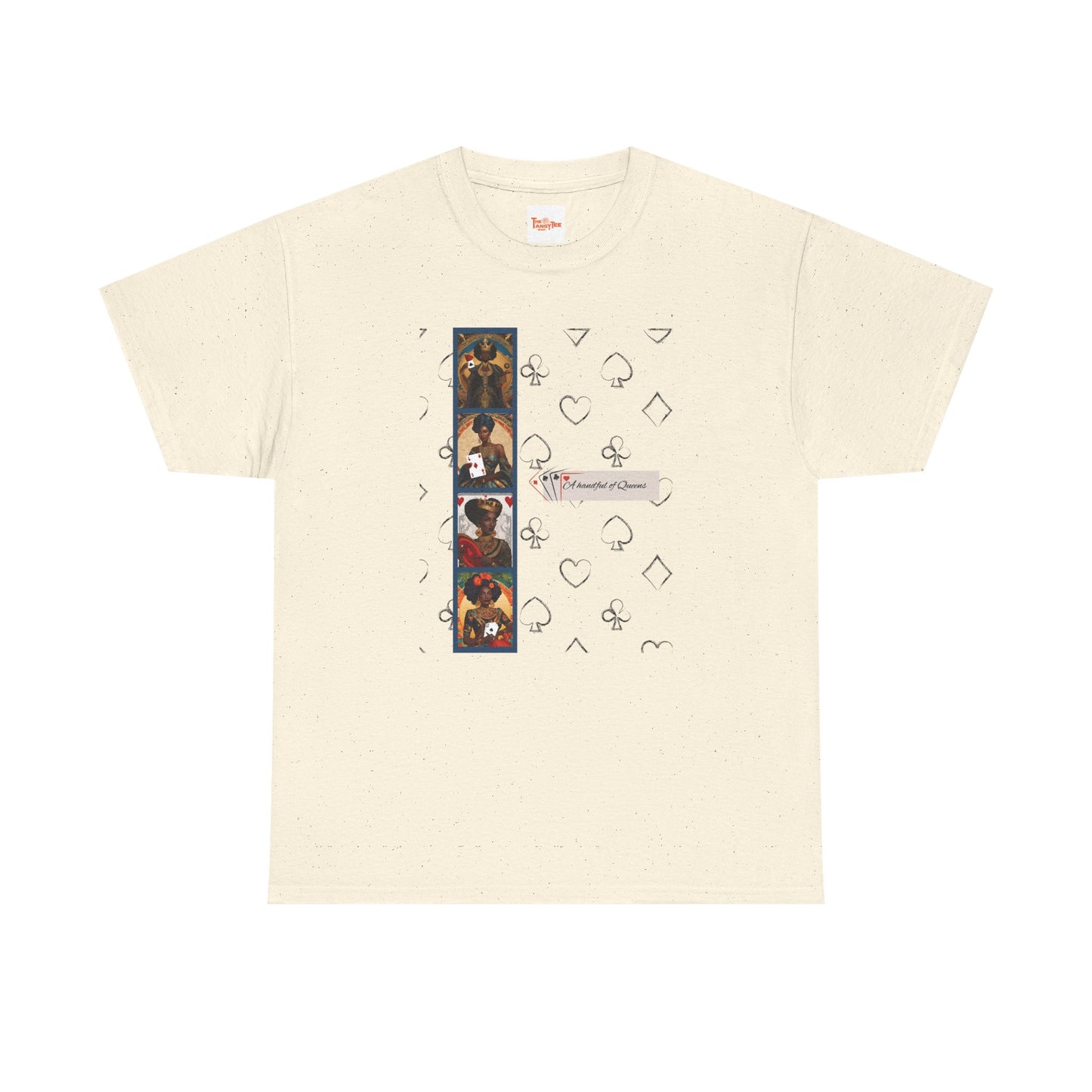 Graphic Tee - A Handful of Queens Black Women Playing Cards Design