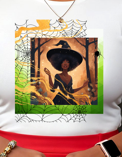 Black Spider Witch Unisex T-Shirt