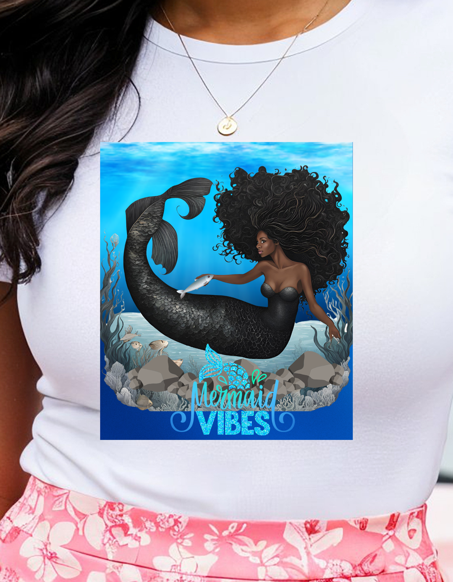 Black Mermaid Vibes Tee