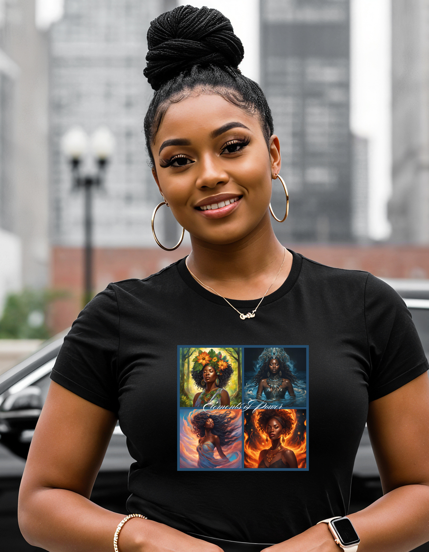 Elements of Power Unisex Tee - Earth Wind Fire Water