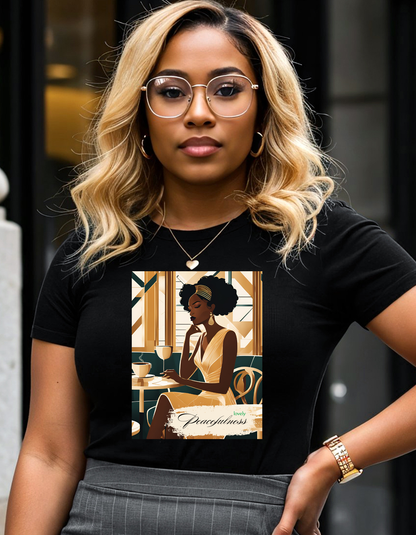Art Deco Woman Lovely Peacefulness Graphic T-Shirt