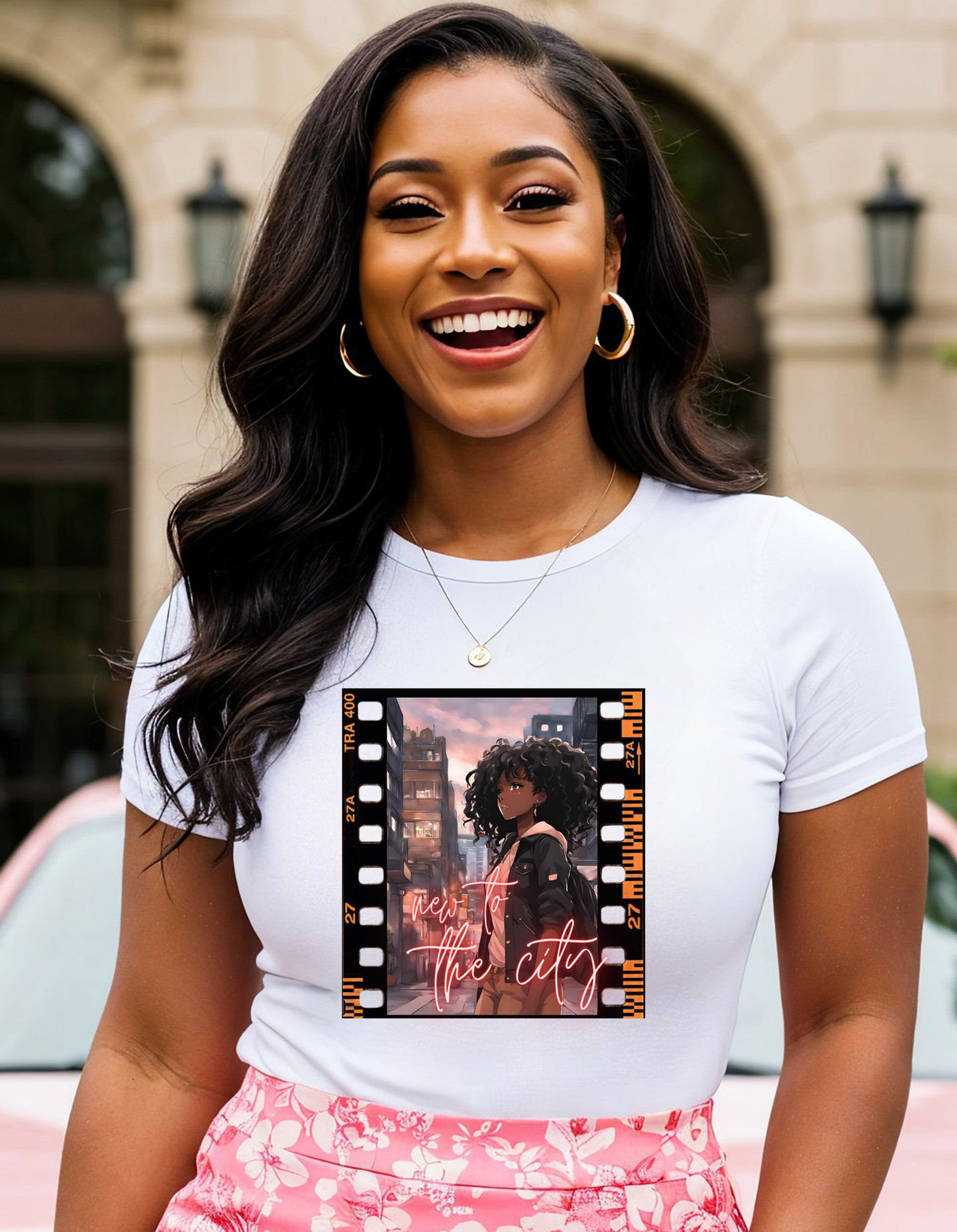 Anime Girl in the City Tee