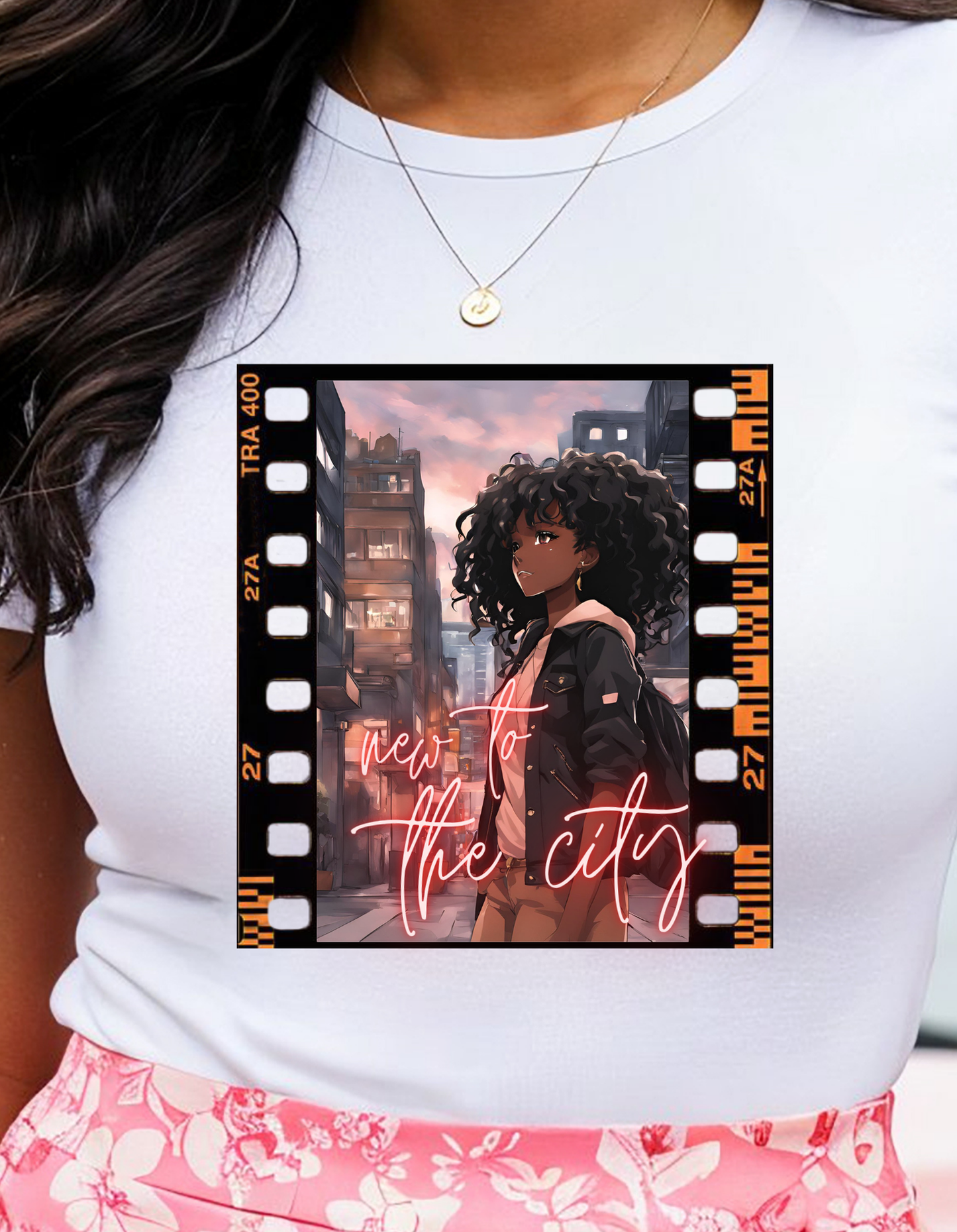 Anime Girl in the City Tee