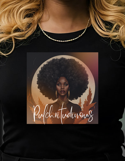 Afro Beauty Fall Leaves T-Shirt