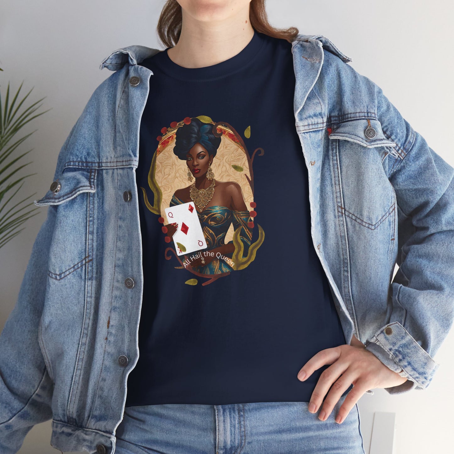 Graphic Tee - All Hail the Queen - Black Woman Playing Card Design