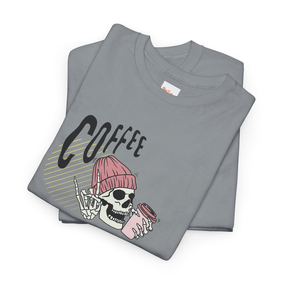 Coffee Please Skeleton T-Shirt — Skeleton Holding Coffee Graphic Tee