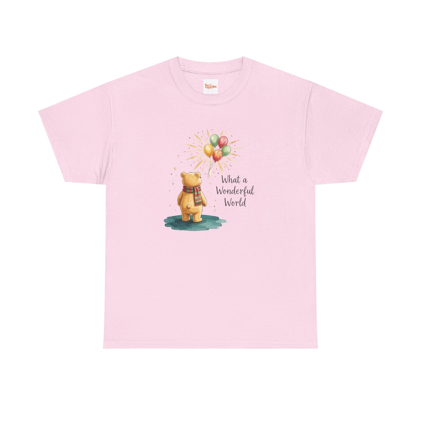 What a Wonderful World Teddy Bear T-Shirt — Balloon Sun Graphic
