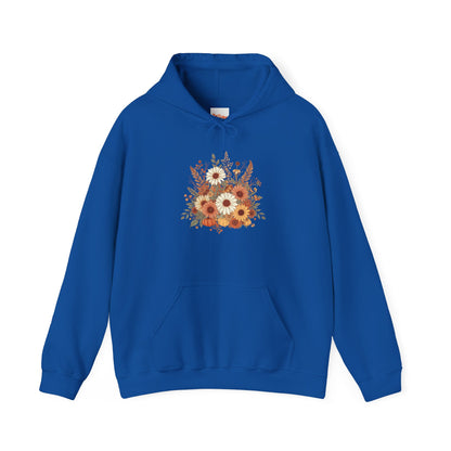 Autumn Floral Spray Hoodie — Fall Flowers Sweatshirt