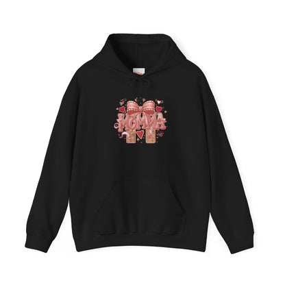 Momma Pink Ribbon Heart Hoodie — Breast Cancer Awareness Sweatshirt