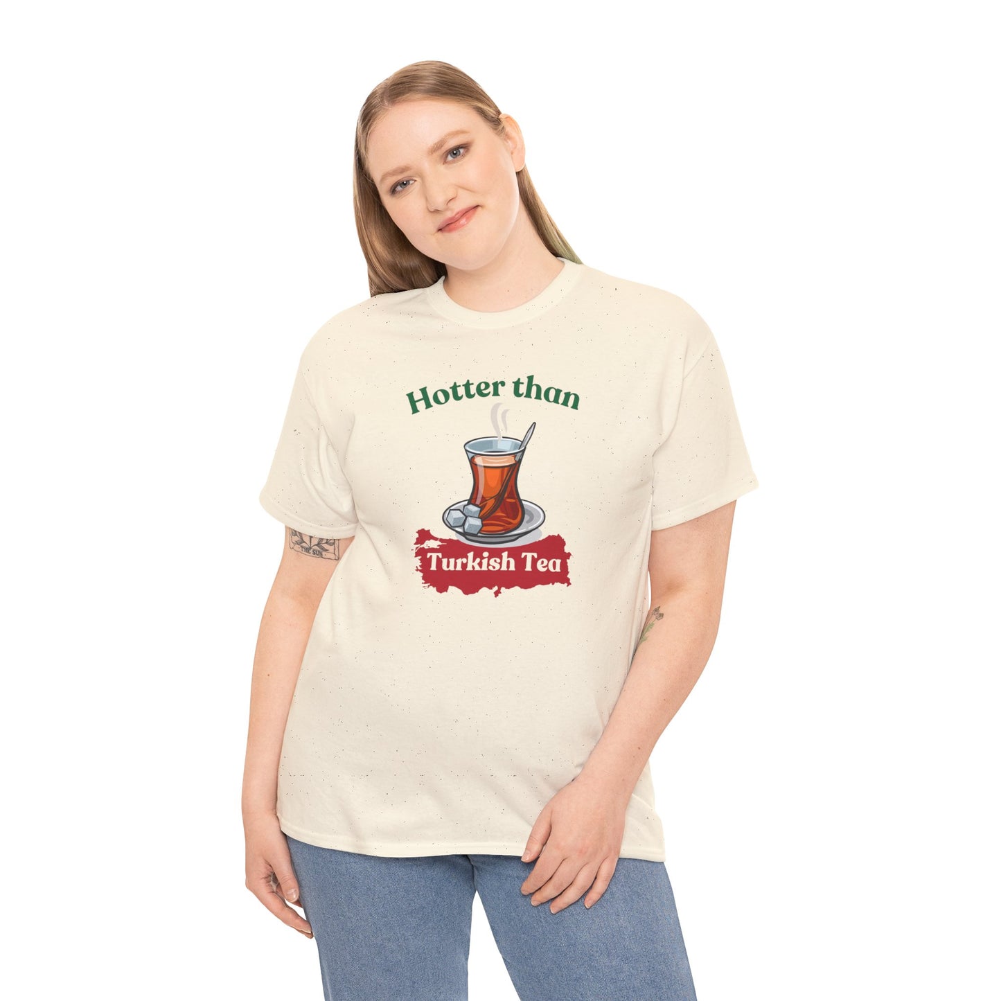 Graphic Tea Unisex Tee - Hotter than Turkish Tea Design