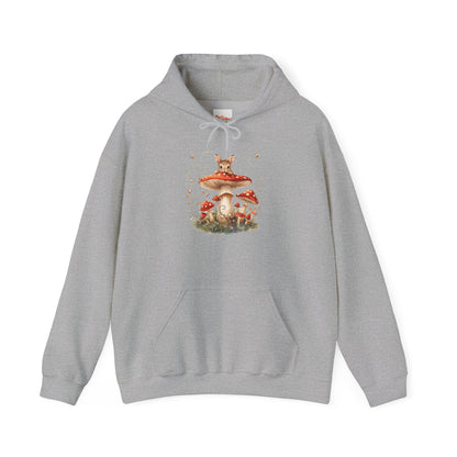 Mushroom Bunny Hoodie — Red-Capped Mushroom Graphic Sweatshirt
