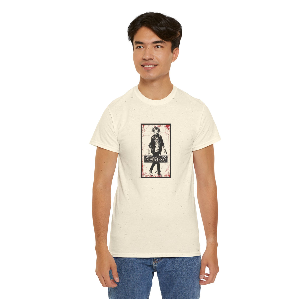 Punk Rock 'Destroy' Tee — Graphic Band-Style T-Shirt
