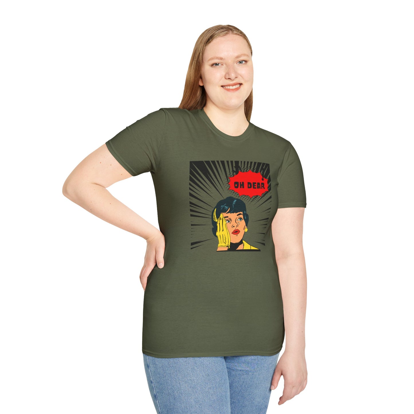 Comic Woman Unisex T-Shirt - 'Oh Dear' Graphic