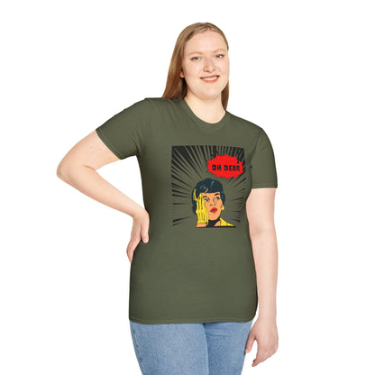 Comic Woman Unisex T-Shirt - 'Oh Dear' Graphic