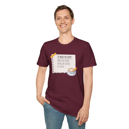 Coffee Makes Happy Unisex T-Shirt