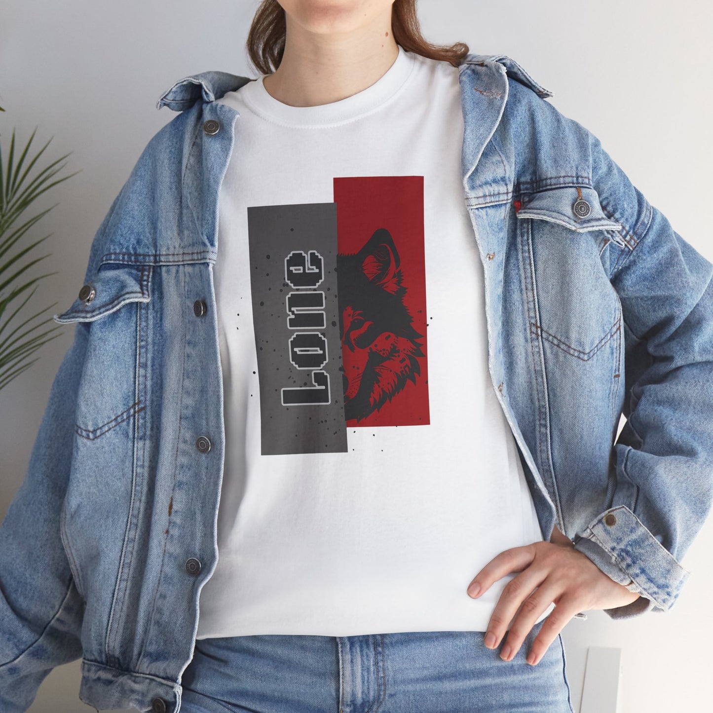 Lone Wolf Half-Face Graphic Tee — Wolf Face Men's Shirt