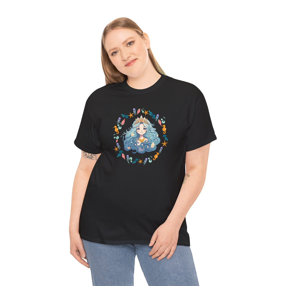 Mermaid Face Tee — Sea Life Graphic T-Shirt