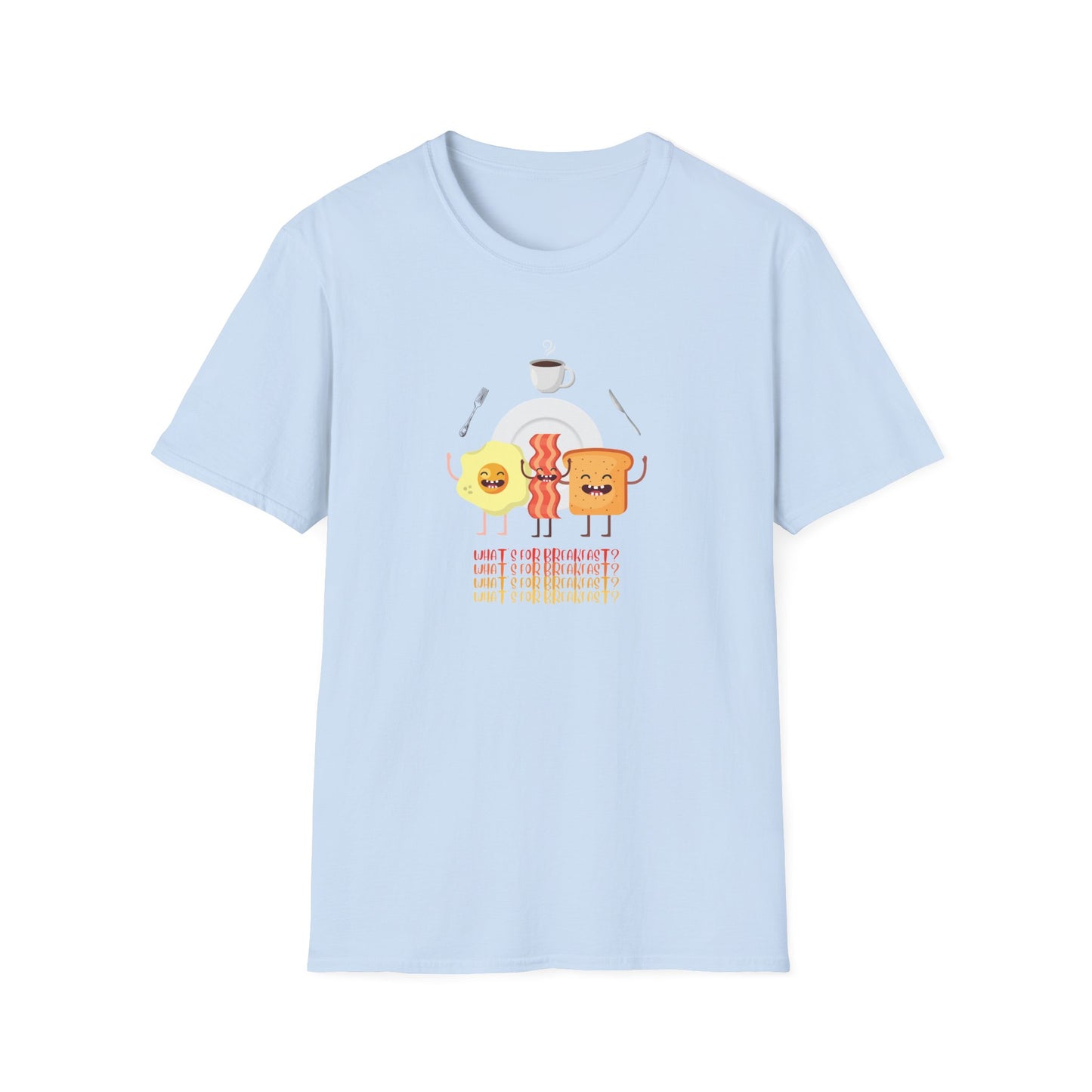 Breakfast Dance Unisex T-Shirt with Egg, Bacon, and Toast Graphic