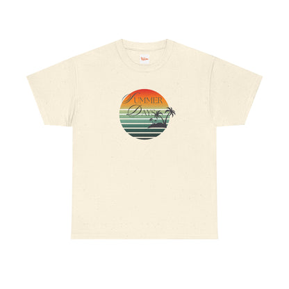 Palm Tree Tee - Summer Days Unisex Heavy Cotton Tee