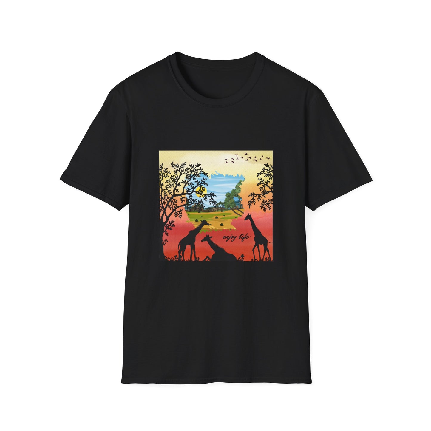 Giraffe Silhouette Unisex T-Shirt