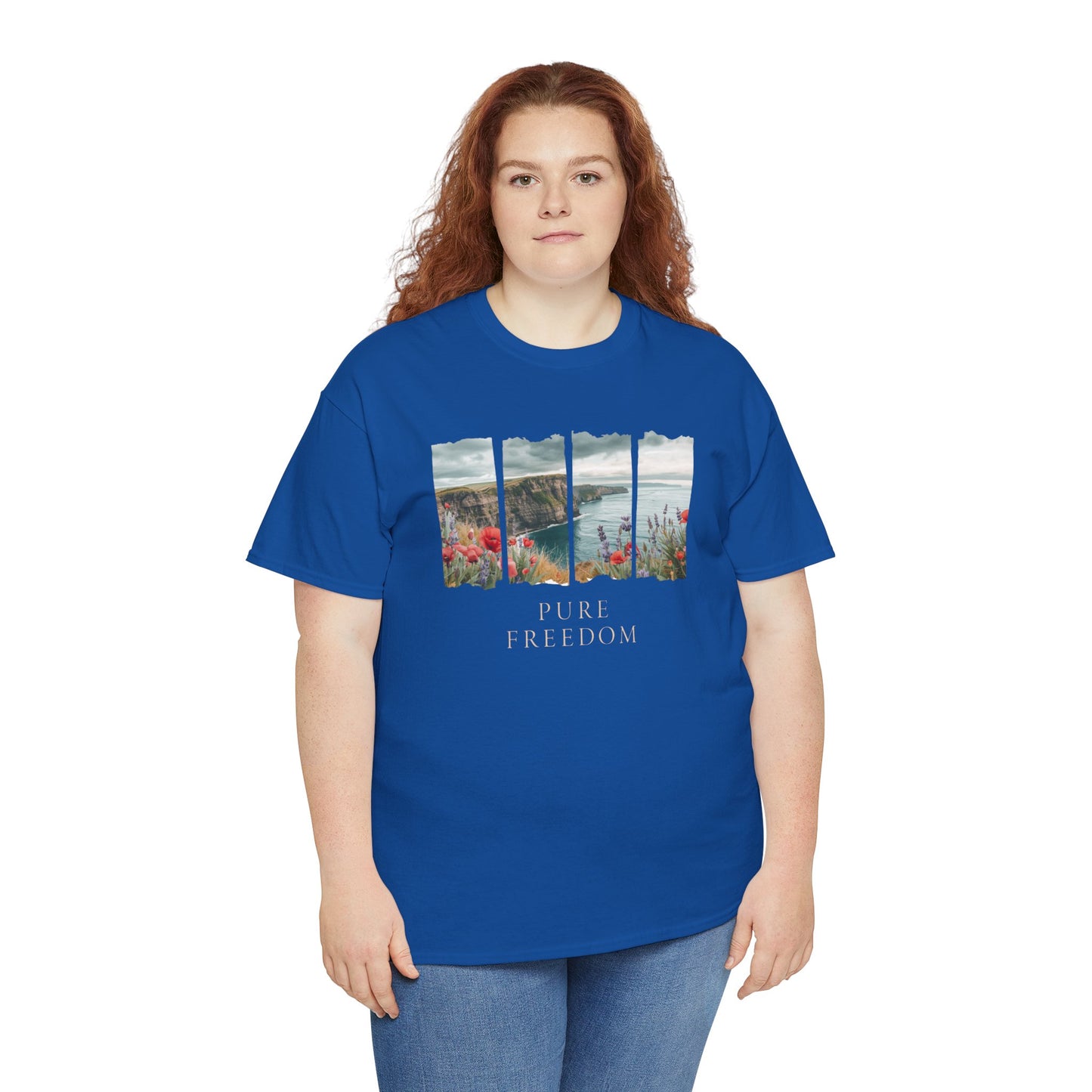 Pure Freedom Oceanside Cliff T-Shirt — Wildflower Beach Graphic Tee