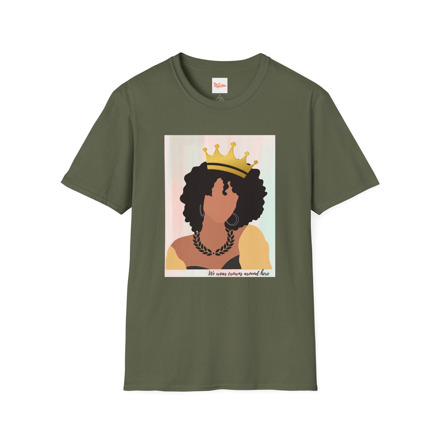 Crown Queen T-Shirt, Afro Art, Black Woman T-Shirt