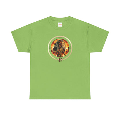 Leo Unisex Tee - Graphic of Black Woman and Lion