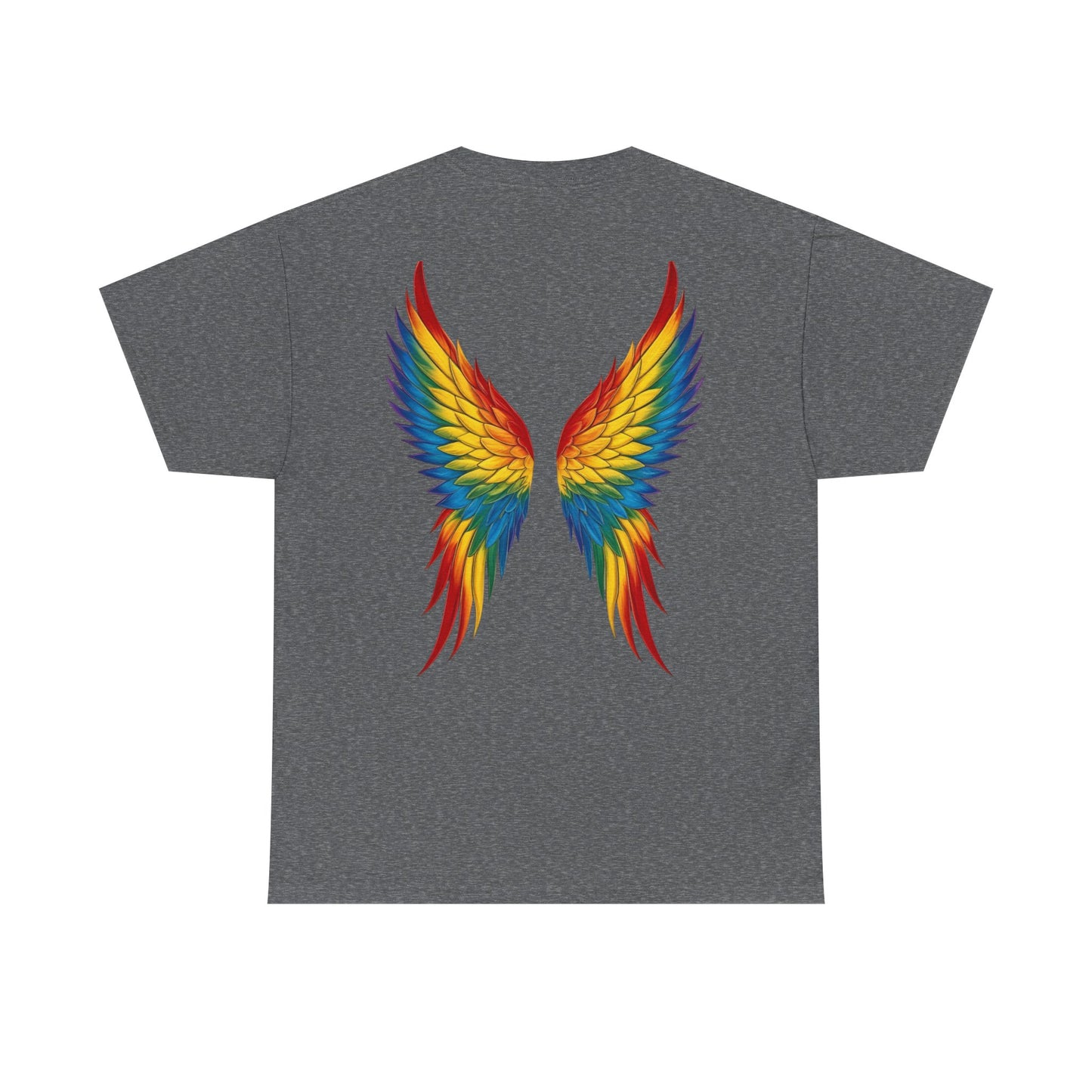 Rainbow Angel Wings T-Shirt — Graphic Back Print