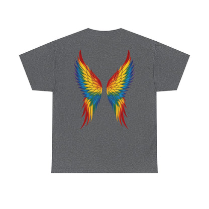 Rainbow Angel Wings T-Shirt — Graphic Back Print