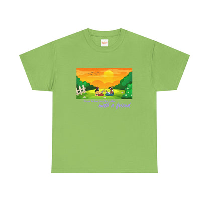 Coffee with a Friend Tee — 'Never Be Too Busy for Coffee' Sunset Park Graphic