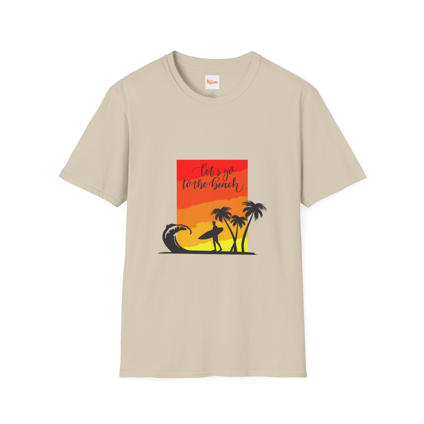 Surfer Silhouette Beach Graphic T-Shirt