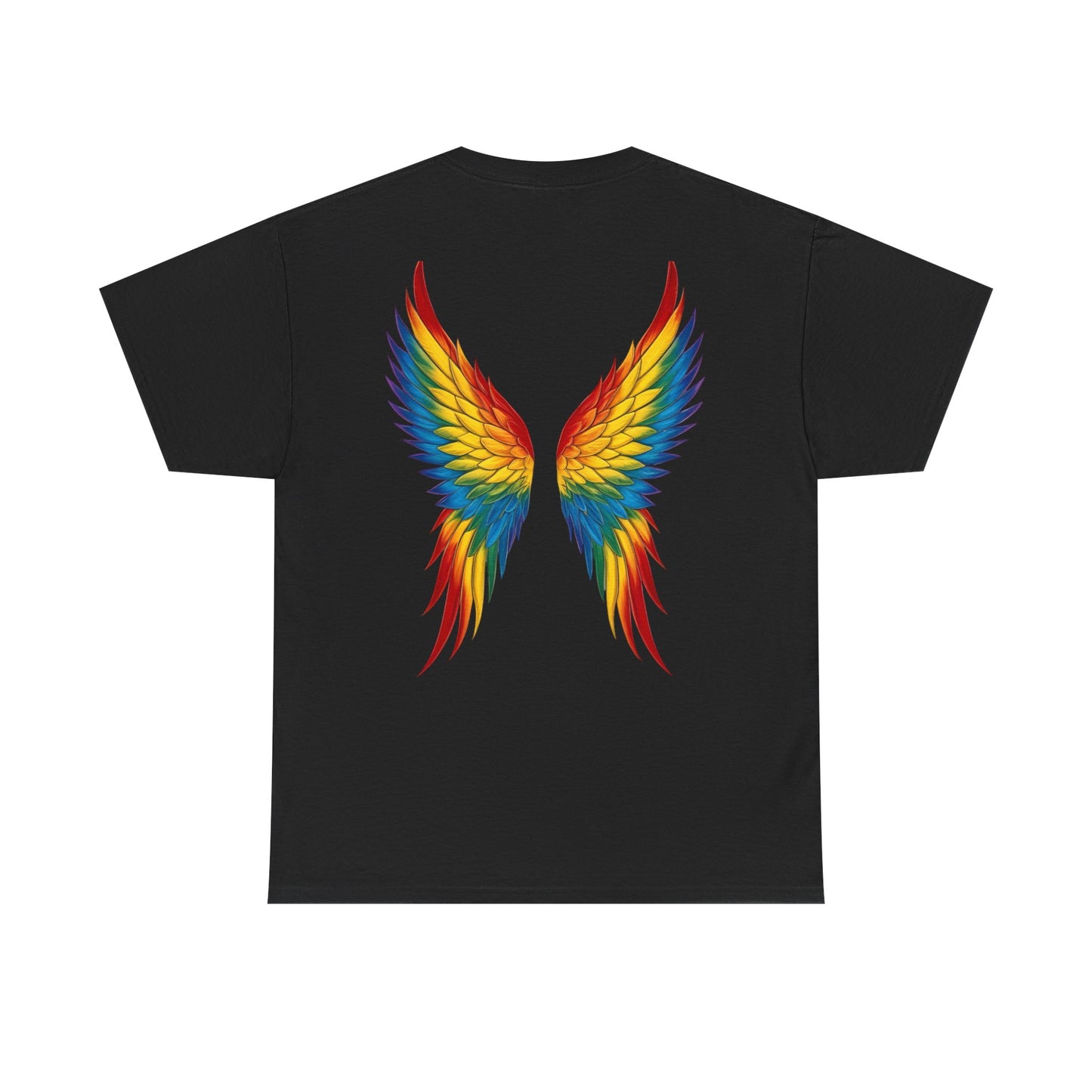 Rainbow Angel Wings T-Shirt — Graphic Back Print