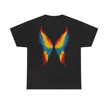 Rainbow Angel Wings T-Shirt — Graphic Back Print