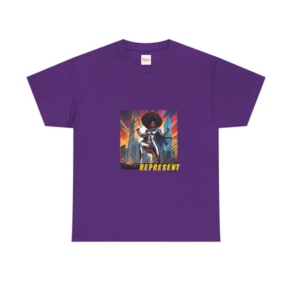Represent in Silver - Superhero Graphic Unisex Tee