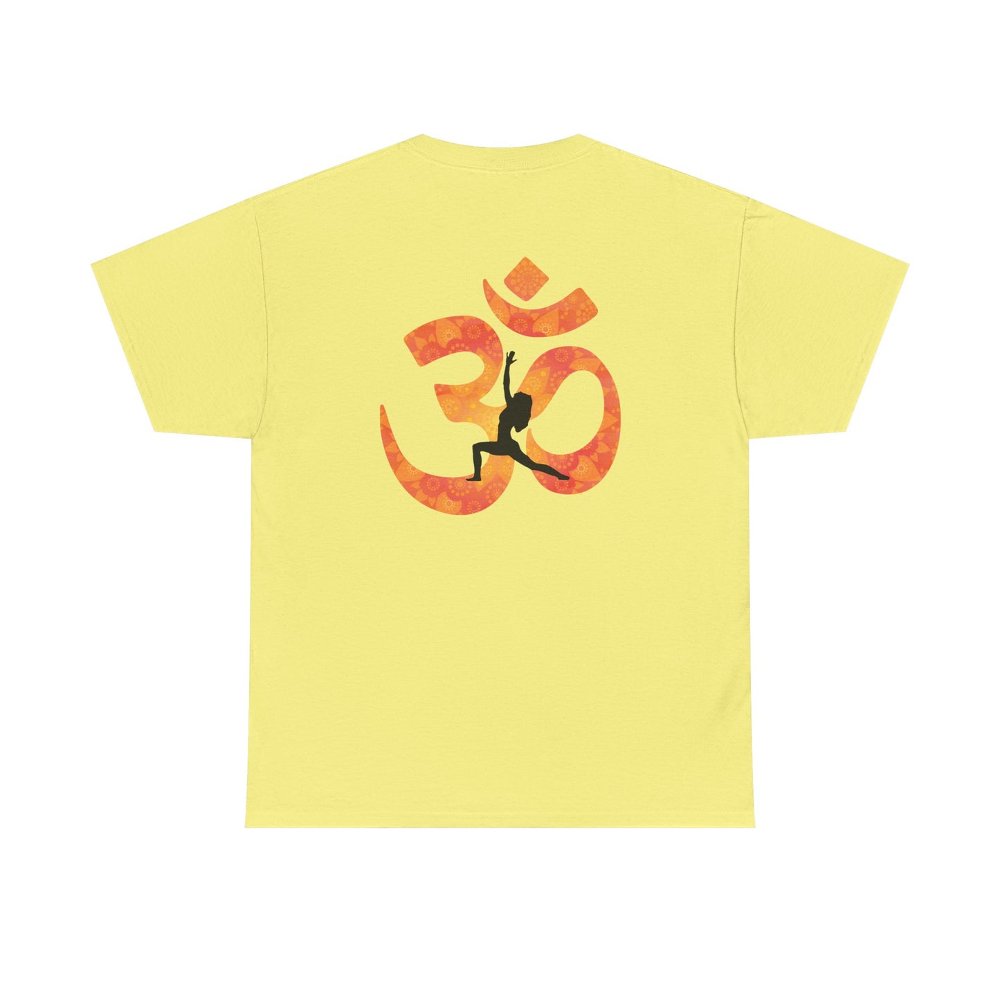 Namaste Peace Yoga T-Shirt — Woman Silhouette & Peace Symbol
