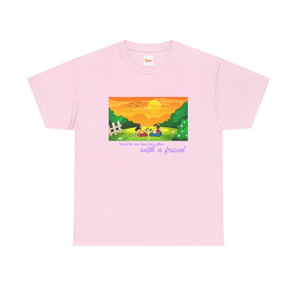 Coffee with a Friend Tee — 'Never Be Too Busy for Coffee' Sunset Park Graphic