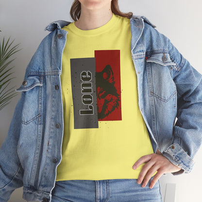 Lone Wolf Half-Face Graphic Tee — Wolf Face Men's Shirt