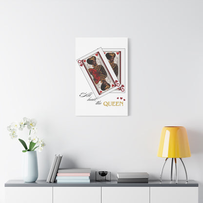 Canvas Print, Queen of Hearts Playing Card Graphic
