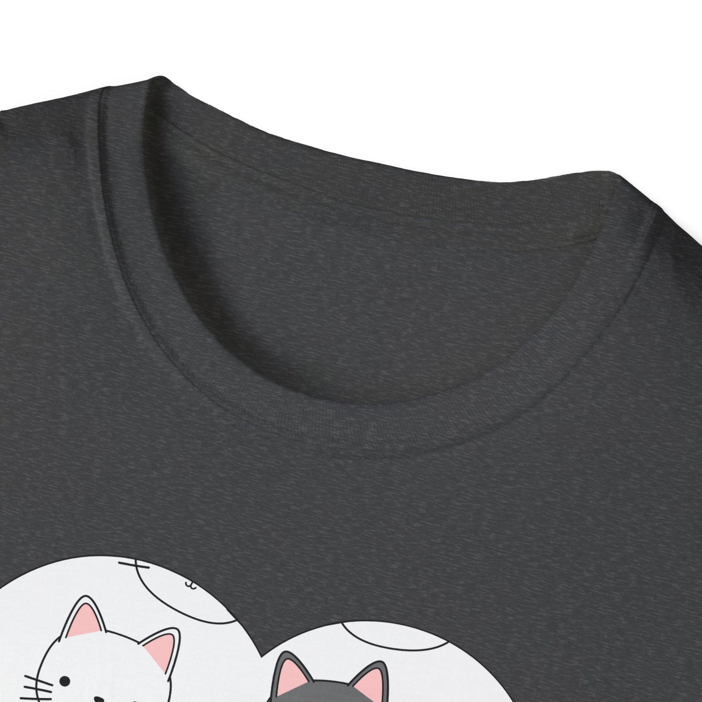 Cat Faces Unisex T-Shirt with Kitty Love Graphic