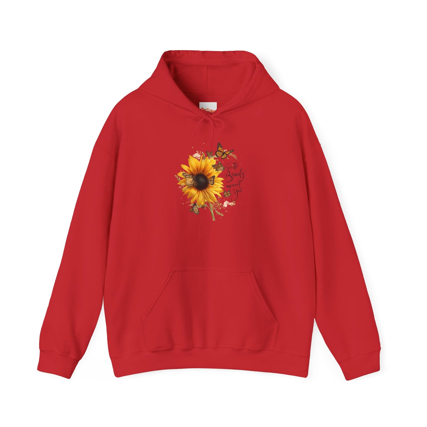 See the Beauty Around You Sunflower & Monarch Hoodie