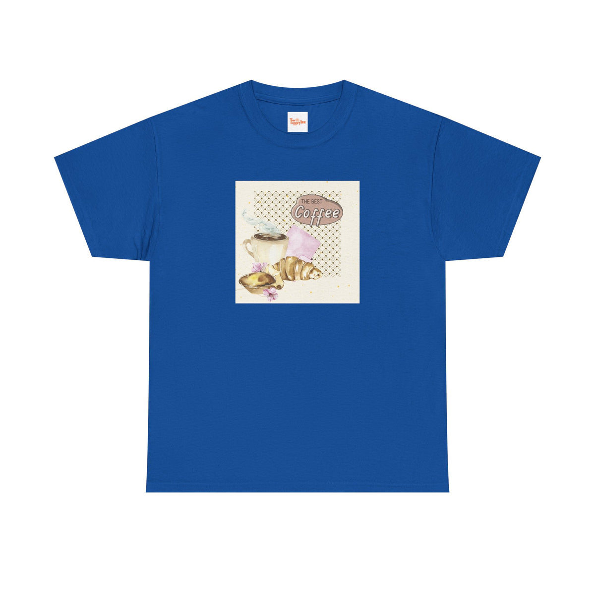 The Best Coffee Tee — Cup & Croissant Graphic T-Shirt