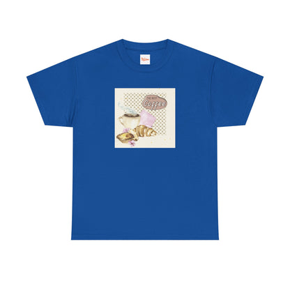 The Best Coffee Tee — Cup & Croissant Graphic T-Shirt