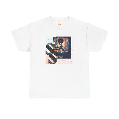 Silver Slayer Black Woman Superhero T-Shirt — Silver Costume City Graphic