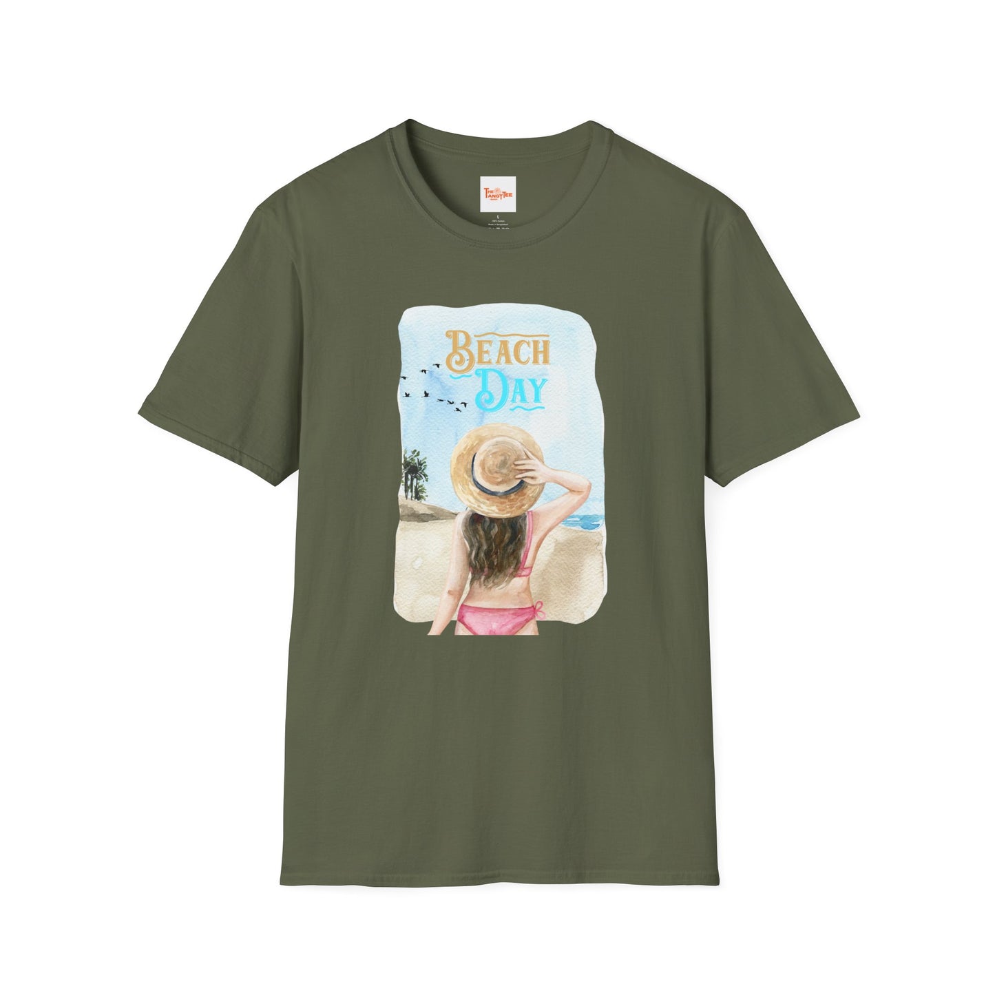 Beach Day Graphic T-Shirt — Woman on Beach Tee