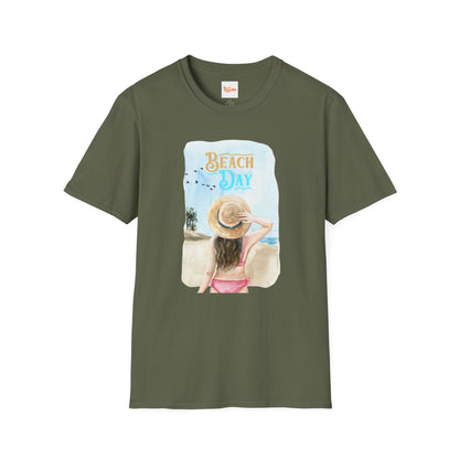 Beach Day Graphic T-Shirt — Woman on Beach Tee