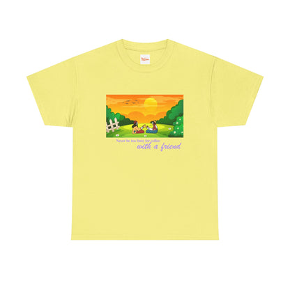 Coffee with a Friend Tee — 'Never Be Too Busy for Coffee' Sunset Park Graphic