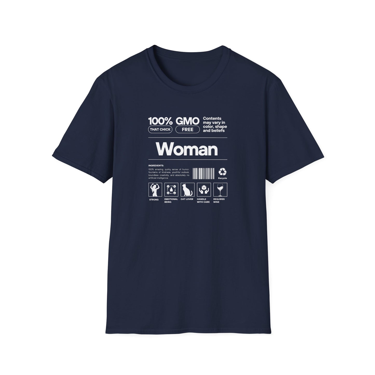 Unisex Softstyle T-Shirt with Product Label Design for Woman