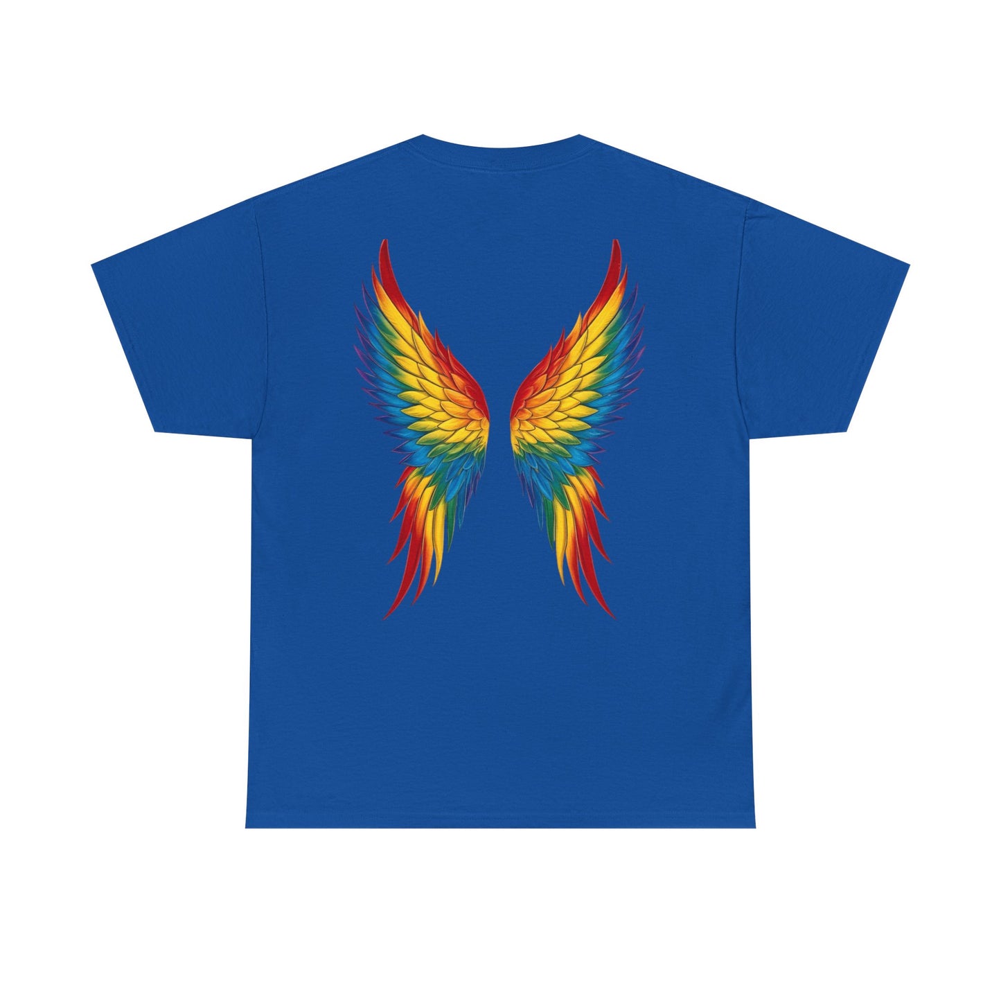 Rainbow Angel Wings T-Shirt — Graphic Back Print