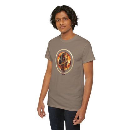 Leo Unisex Tee - Graphic of Black Woman and Lion